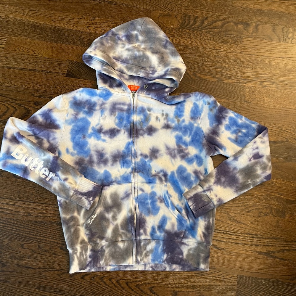 Butter Tie Dye zip sweatshirt